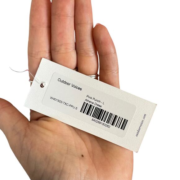 Outdoor Voices NWT Athena Pink Punch Racerback Tank Mini Athleisure Dress - Picture 10 of 11